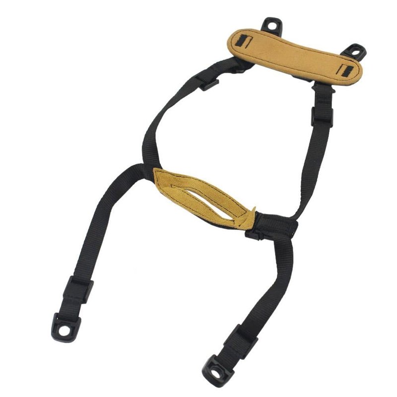 ATAIRSOFT 4 Points Helmet Accessory Retention System Chin Strap with Bolts and Screws for Fast Tactical Airsoft MICH IBH Helmet Black