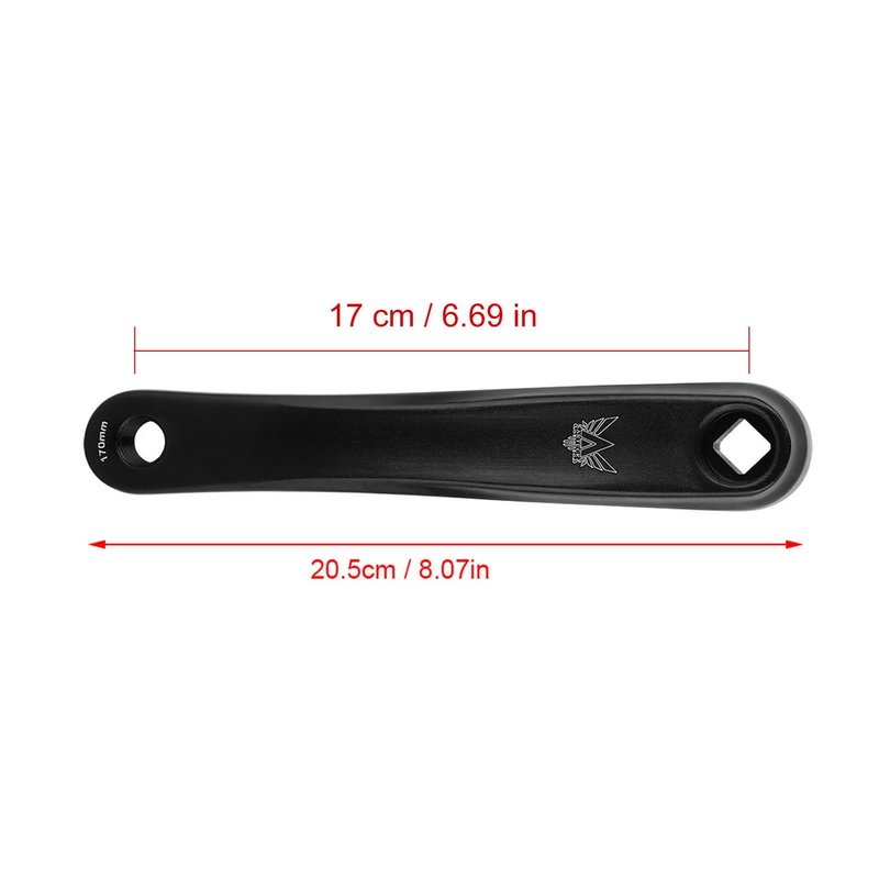Respicefinem Crank Arm Left Bike Aluminum Alloy Single Chain 170mm Arm Replacement for Mountain Bike Road Bike Repair Replacement Accessory Compatible with Multiple Bike Model