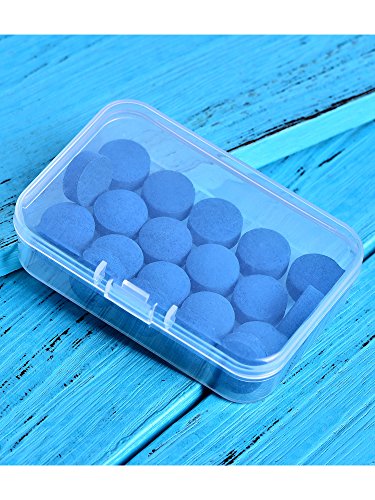 30 Pcs 13mm Blue Billiard Pool Cue Tips with Storage Box