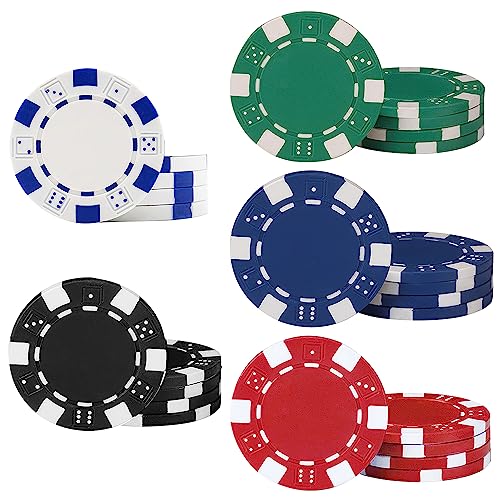 Professional Casino Poker Chip Set - 10 Pcs Multi Color