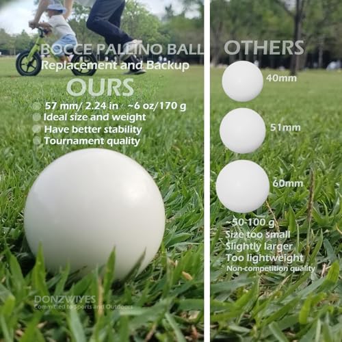 2 Pack 57mm Bocce Pallino Balls - Replacement for Bocce & Boule Games