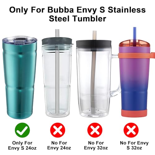 2 Pack Spill-Proof Replacement Lid for 24oz Bubba Envy S Tumbler - BPA Free