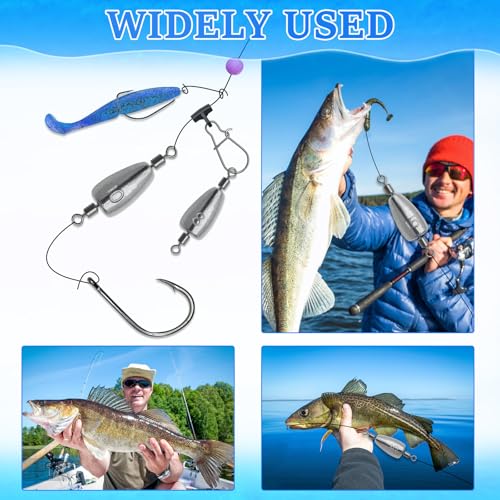15Pcs 1/8oz Inline Fishing Weights with Swivel for Trolling