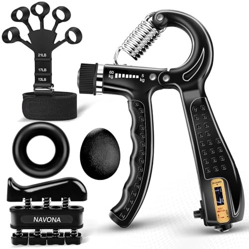 5-Piece Grip Strength Trainer Kit for Hand & Forearm Workout
