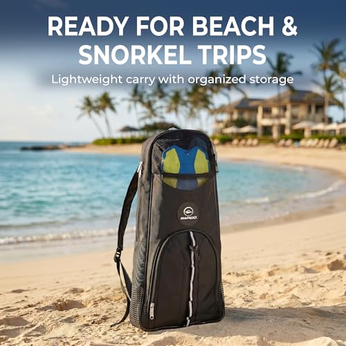 Phantom Aquatics Rapido Deluxe Snorkeling Gear Bag (Black) – Mask, Fins & Snorkel Carry Bag