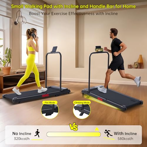 Portable Under Desk Treadmill with Handlebar & Incline - V300-WCJ