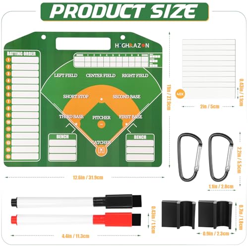 Magnetic Baseball Coach Clipboard - A-Horizontal Tactical Board