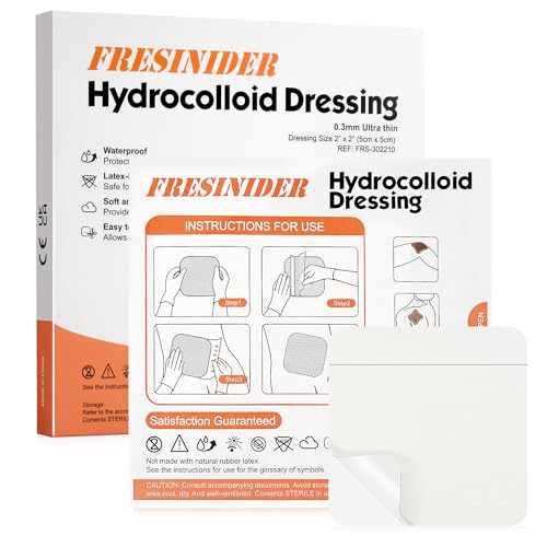 Hydrocolloid Wound Dressing 2" x 2" - 10 Pack Ultra Thin Adhesive Bandages