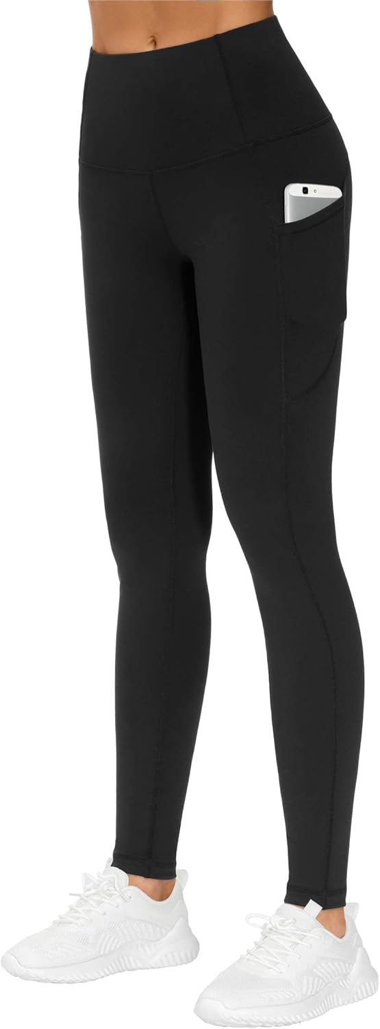 The Gym People High Waist Yoga Pants - Thick Tummy Control Leggings with Pockets for Women