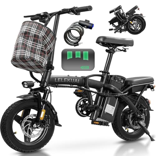 Folding Electric Bike for Adults & Teens - 560W Motor, 21.6MPH, Black
