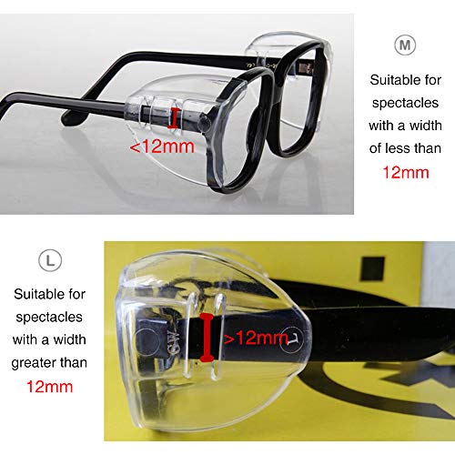 Eye Glasses Side Shields - 6 Pairs for Protection