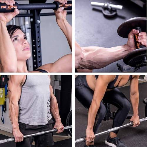 Fat Gripz Strength Builder - Black/Orange - 1.75 Inch Diameter