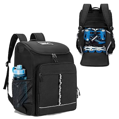 Skate Backpack for Shoes Up to US Men's Size 13 - Black