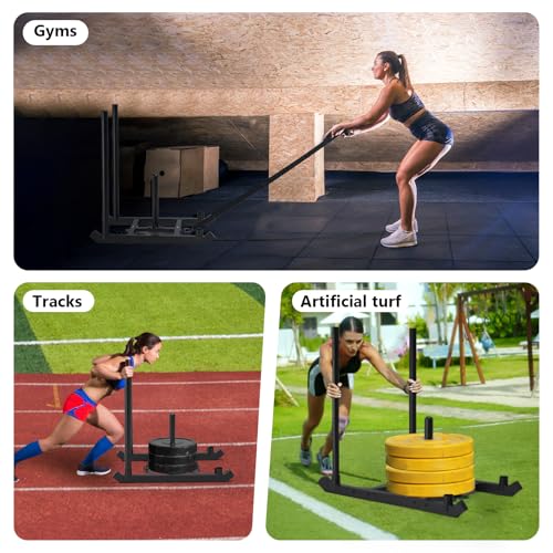 Weight Training Pull Sled - Steel Power Sled for Speed Training - Standard Version