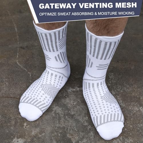 Compression Socks for Men & Women - 4 Pairs, 5.5-8.5, Black Blue Pink White