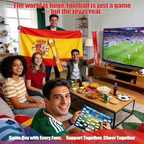Spain Soccer Supporter Kit - 10-Piece Fan Set with Flag & Accessories