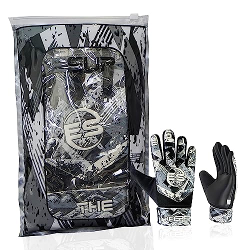 Soccer Goalie Gloves for Kids - Black, 4mm Latex Palm Protection
