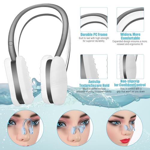 12-Pack Silicone Swimming Nose Clips - Waterproof & Reusable - Set 6