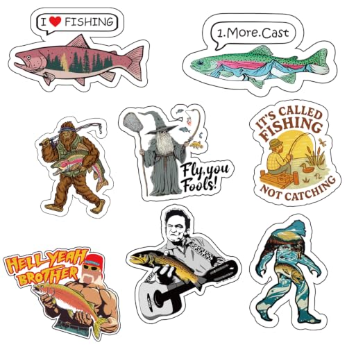 Holographic Fishing Stickers - 105 Pcs Rainbow Vinyl Set