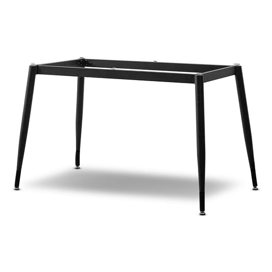 DEYEGELEA Modern Desk Frame 28" Industrial Metal Legs with Suction Cups, 6-Person Dining Table, 1500 lbs Weight Capacity. Available in Black with Dining Table Base Only