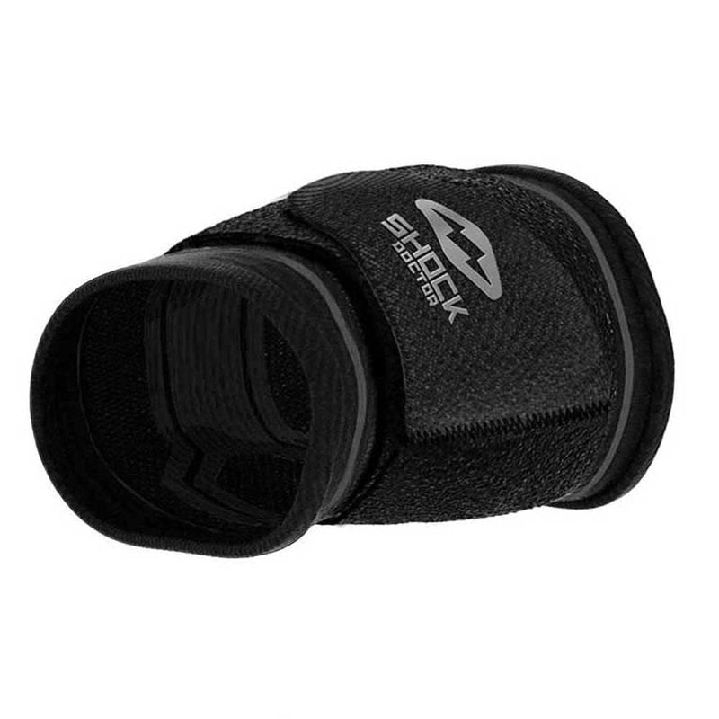 Shock Doctor Compression Knit Wrist Sleeve with Strap, Large, Black/Grey