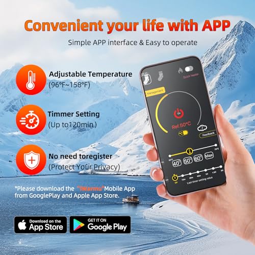 Heated Socks 6000mAh with App Control | Rechargeable Foot Warmer for Men Women