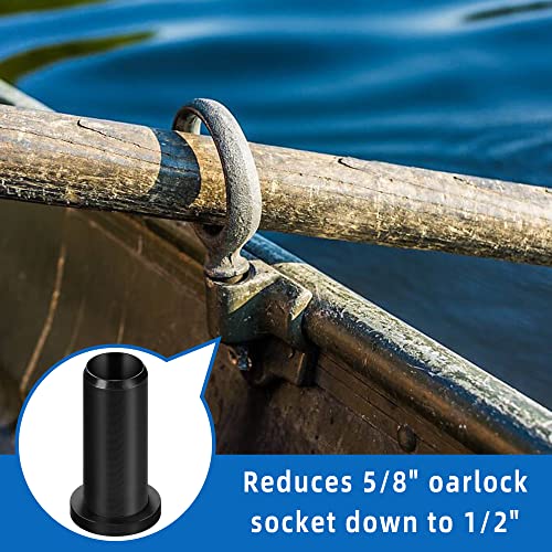 4 Pcs Oar Lock Socket Insert, 1/2" Nylon Oarlock Bushings for Marine