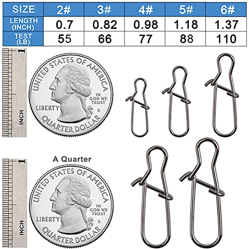 Duo Lock Fishing Snap Kit - 100pcs Stainless Steel High Strength Snaps & Clips