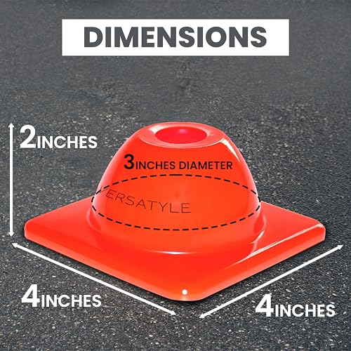 Heavy Duty Agility Training Cones - 2 Inch, Orange, 12 Pack