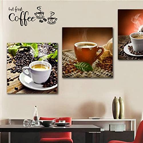 But First Coffee Vinyl Wall Decal Sticker for Coffee Shop Decoration Kitchen Home Wall Art D?cor