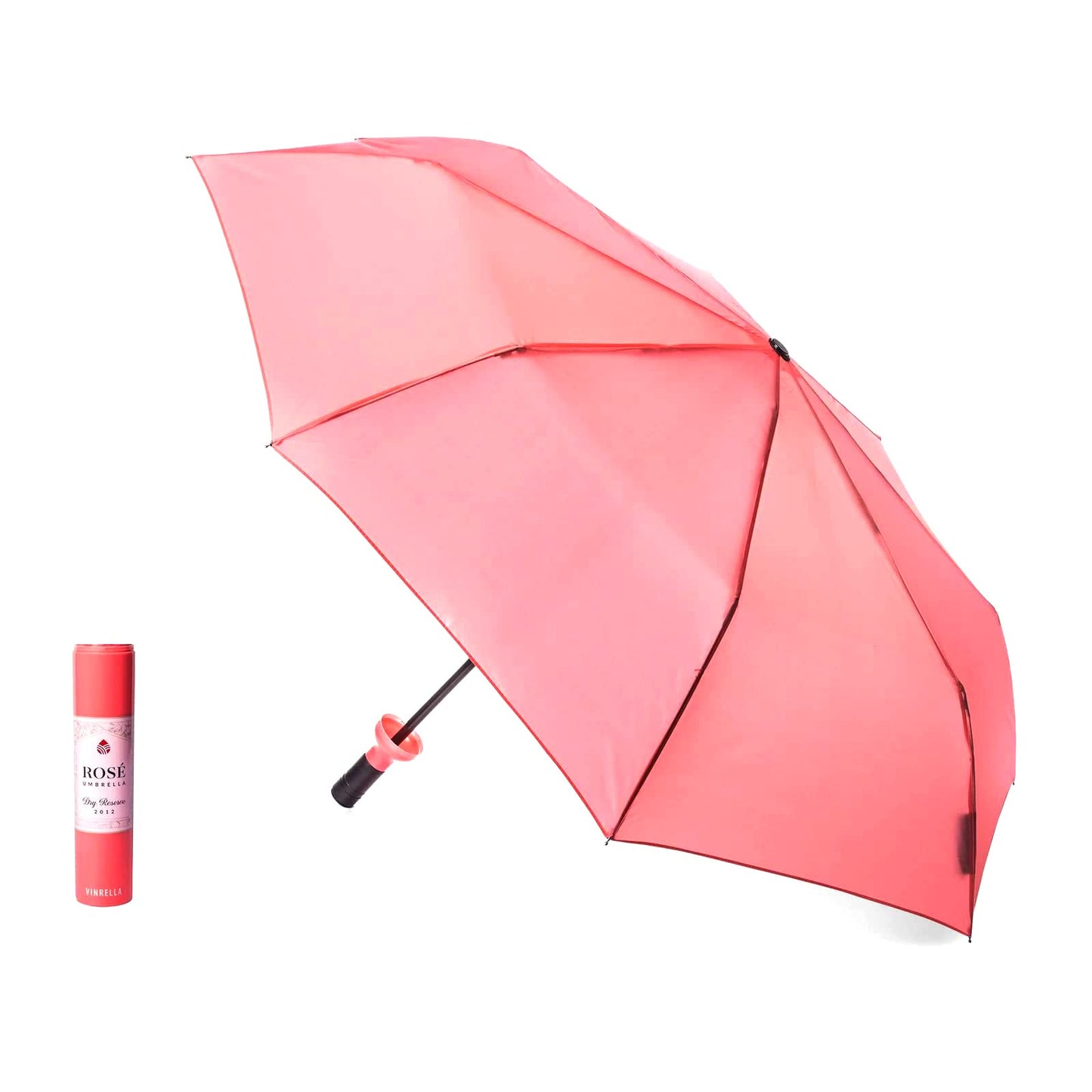 Rose Labeled Wine Bottle Umbrella