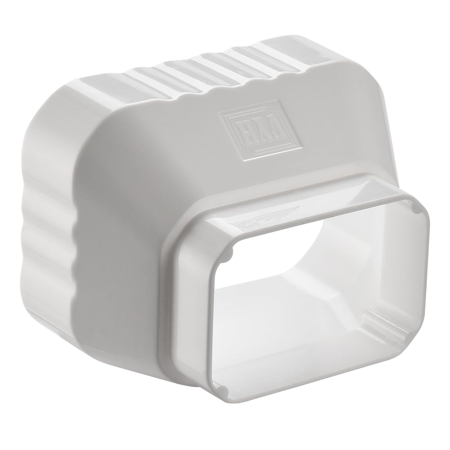 VYH 3x4 to 2x3 Gutter Downspout, Downspout to Downspout Adapter (White 4 Pack)