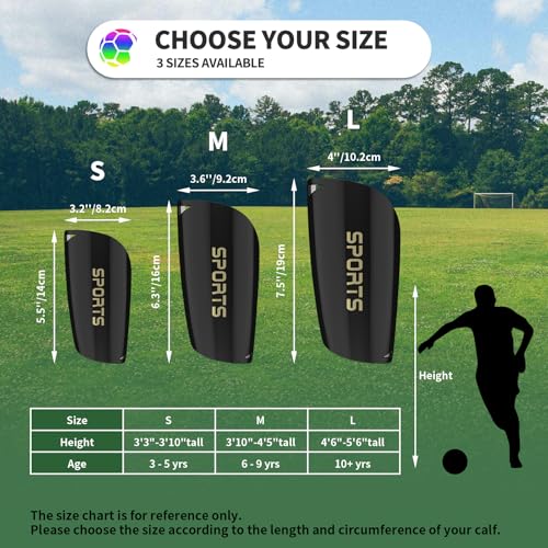 Toddler Kids Youth Soccer Shin Guards with Sleeves for Ages 3-15