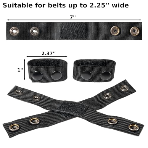 4-Pack Nylon Duty Belt Keepers with Double Snaps