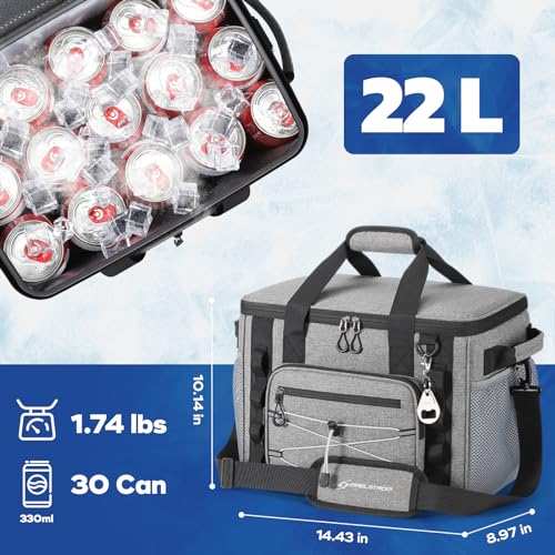 30 Can Soft Cooler Bag - Leakproof Insulated Ice Chest for Camping
