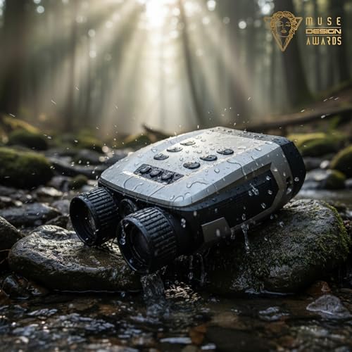 4K Night Vision Binoculars - Night Thunder X3 - Lunar Silver