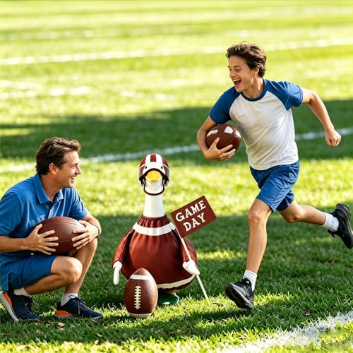 Football Goose Outfit for 23-Inch Lawn Goose - Brown, Medium