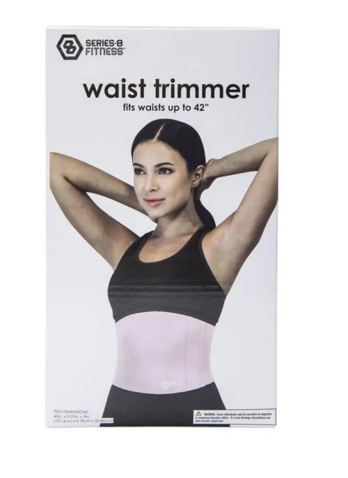 Series 8 Fitness Neoprene Fitness Waist Trimmer for Women & Men Light pink (L/XL), Large-X-Large