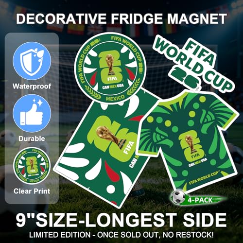 FIFA World Cup 2026 Fridge Magnets Set - Mexico Design