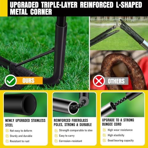 Kids Soccer Goals Set - Portable Pop Up Soccer Nets for Backyard Play