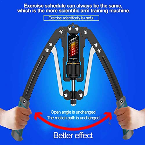 Adjustable Arm Exerciser - 22-440lbs Resistance, Black