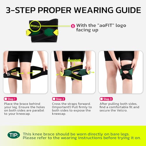 aoFIT Knee Brace for Women& Men (1 Pair), Knee Braces Wrap Adjustable Compression Sleeve Knee Support with Memory Stabilizers,Knee Support for Knee Pain Relief Meniscus Tear HotPink M