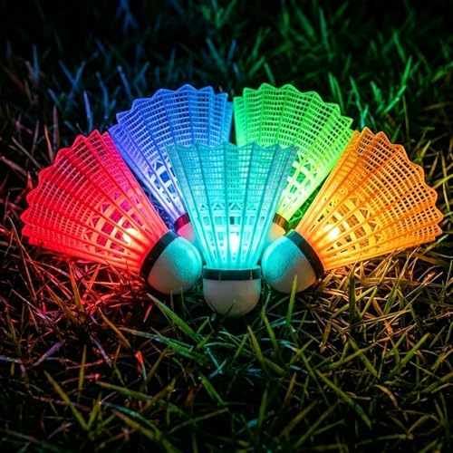 Glow in The Dark Badminton Birdies - 5 Pack LED Shuttlecocks