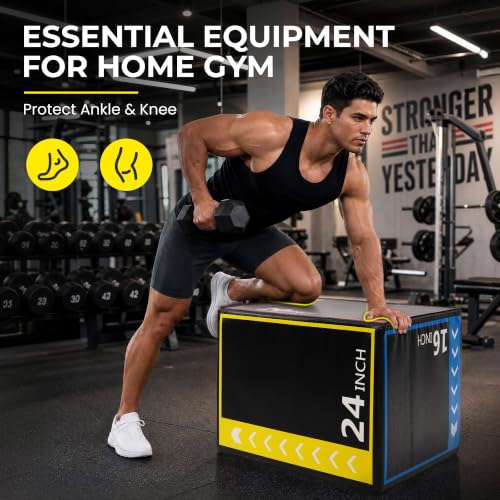 3-in-1 Foam Plyo Box - 16'' 20'' 24'' Soft Jump Box - Multicolor