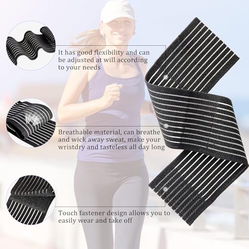 Adjustable Wrist Compression Support Brace - 4 Pack for Sports and Fitness
