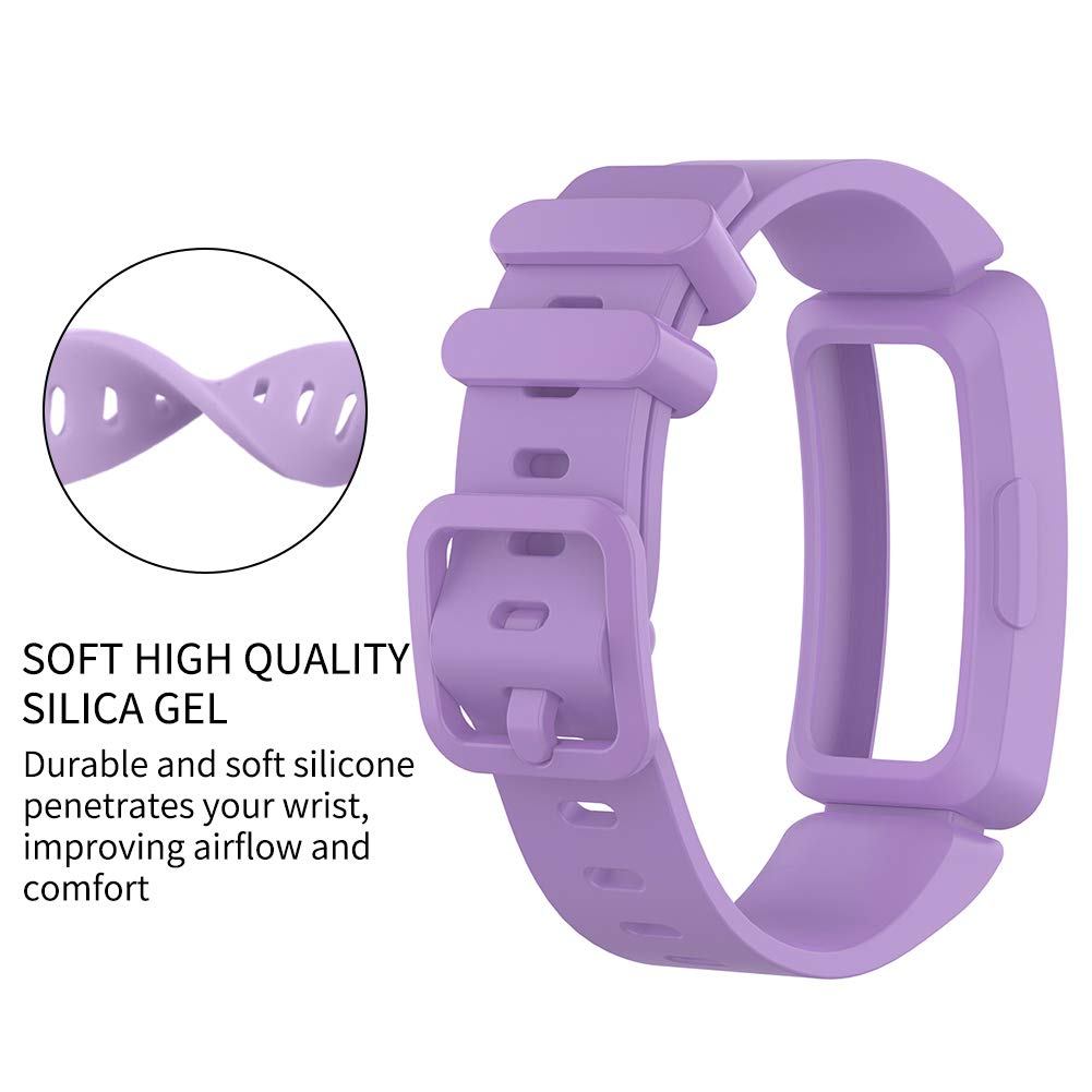 Watbro Compatible with Fitbit Ace 2 Bands, Soft Silicone Bracelet Accessories Watch Band Repalcement Strap, Colorful Sport Wristbands for Fitbit Ace 2/ Inspire HR