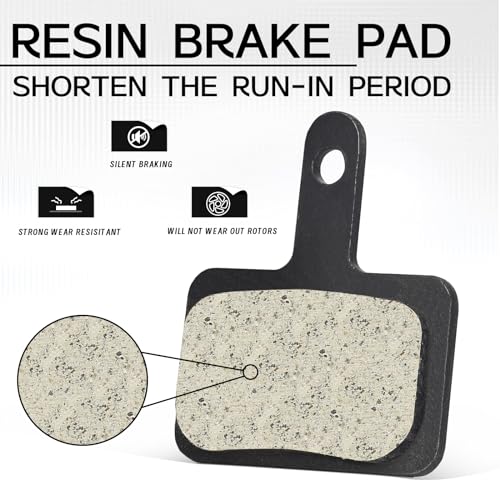 Bike Disc Brake Pads - Resin for Shimano MT200, Tektro & More
