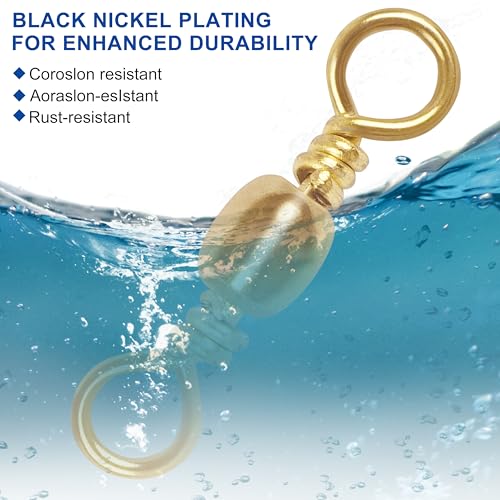 Fishing Barrel Swivels - 50PCS High Strength Stainless Steel 10#