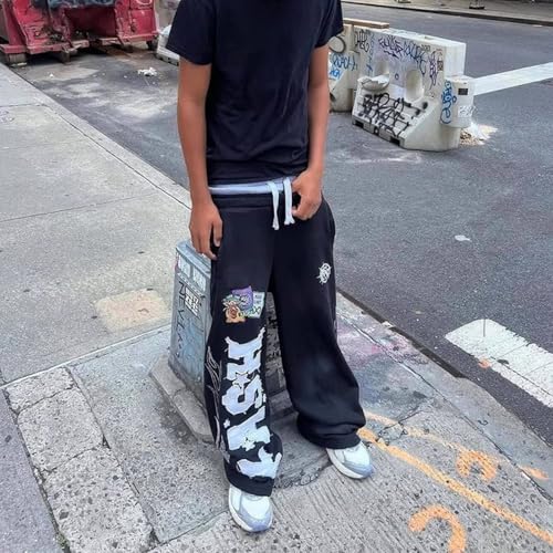 Grey Double Waisted Y2K Baggy Sweatpants - Medium, 2000s Style