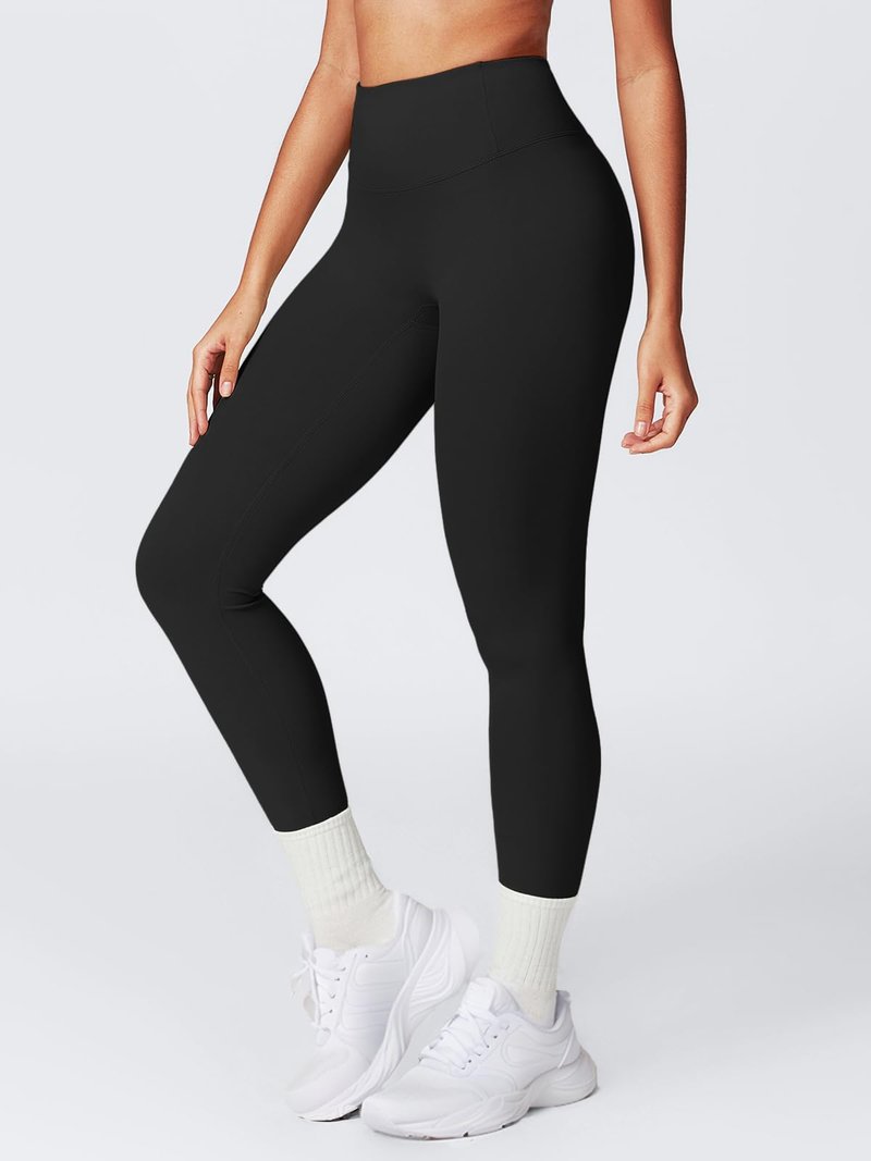 Xozeu Hidden Scrunch Workout Leggings for Women High Waisted Butt Lifting Tummy Control Gym Yoga Pants Black